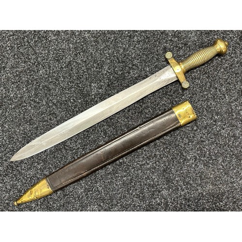 3131 - French M1831 Artillery Short Sword with double edged blade 480mm in length, maker marked 