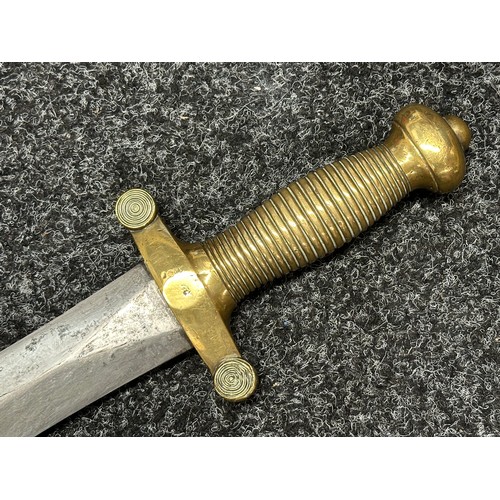 3131 - French M1831 Artillery Short Sword with double edged blade 480mm in length, maker marked 