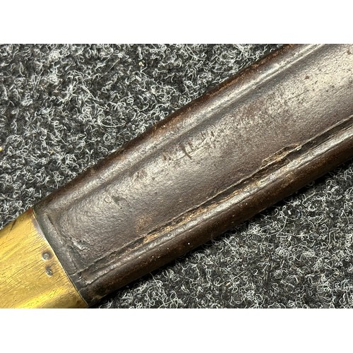 3131 - French M1831 Artillery Short Sword with double edged blade 480mm in length, maker marked 