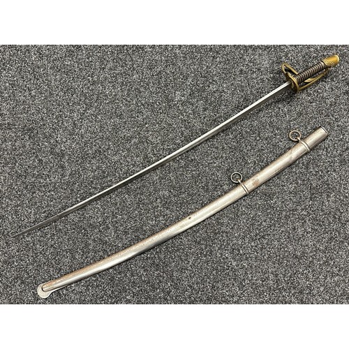 3133 - French Model 1822 Light Cavalry Sabre with curved fullered single edged blade 920mm in length. Maker... 