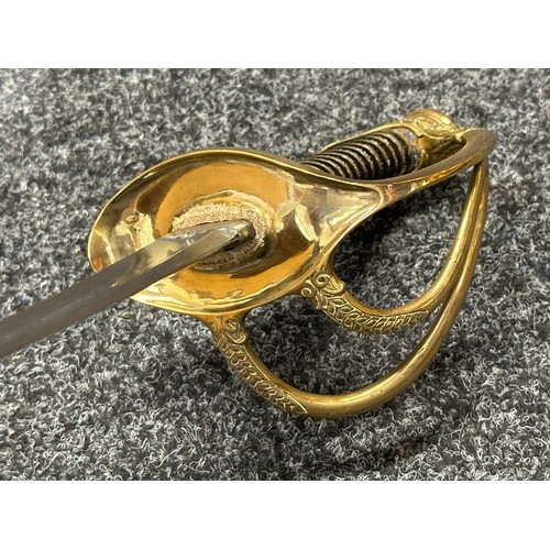 3133 - French Model 1822 Light Cavalry Sabre with curved fullered single edged blade 920mm in length. Maker... 