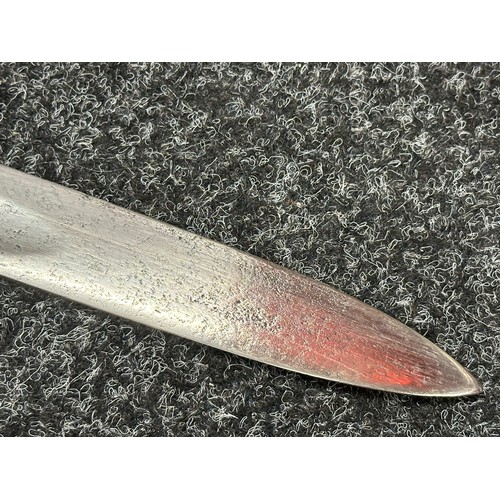 3136 - French Sabre with fullered single edged blade 824mm in length. No makers mark. Wire bound leather gr... 