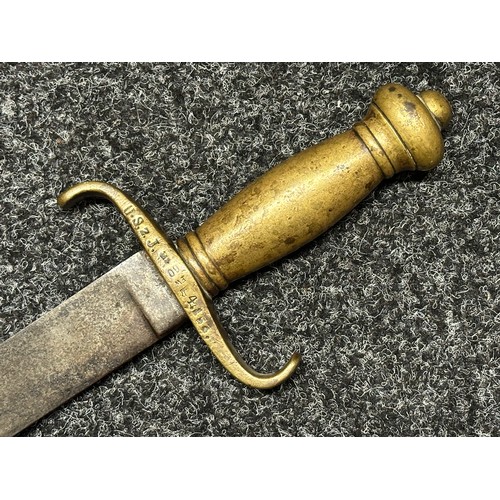 3138 - Imperial Prussian M1852 Faschinenmesser Short Sword with single edged blade 473mm in length. Dated m... 