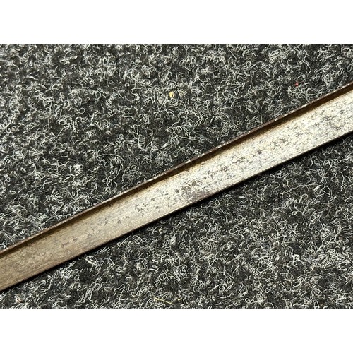 3149 - French Gras Bayonet with single edged blade 520mm in length, maker marked and dated on spine of blad... 