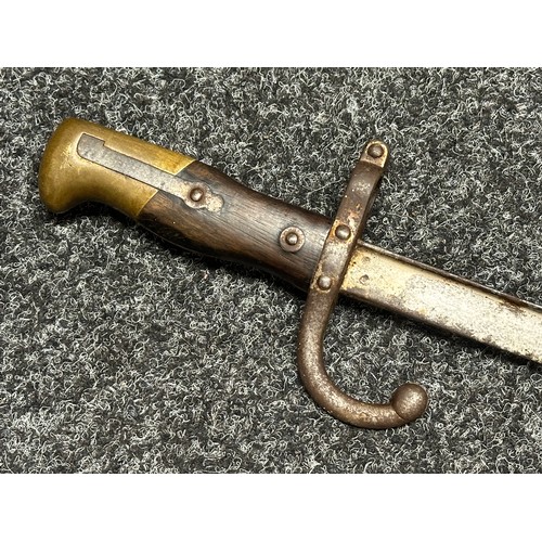 3152 - French Gras Bayonet with single edged blade maker marked and dated 