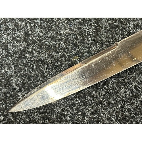 3156 - WW1 Scottish Dirk with 300mm long blade with etched makers mark 