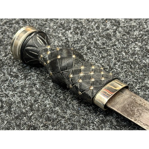 3156 - WW1 Scottish Dirk with 300mm long blade with etched makers mark 