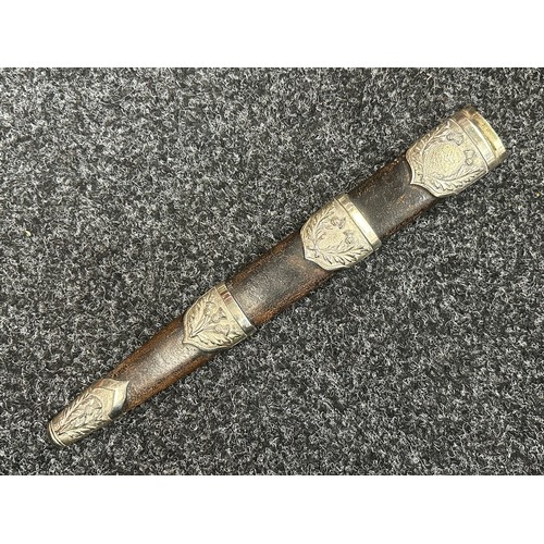 3156 - WW1 Scottish Dirk with 300mm long blade with etched makers mark 