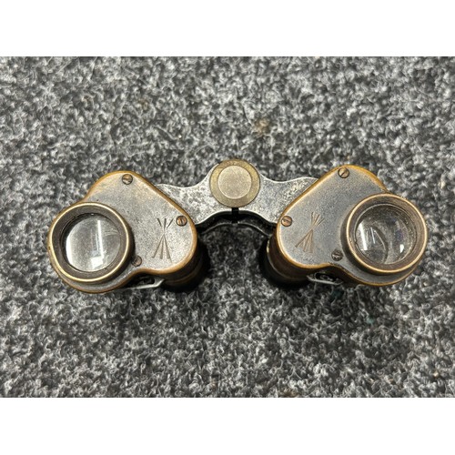 3164 - WW1 British Binoculars prismatic No3 Mark I, maker marked and dated 