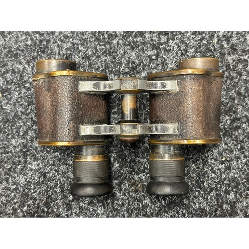 3164 - WW1 British Binoculars prismatic No3 Mark I, maker marked and dated 