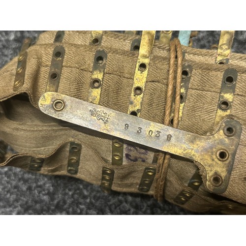 3167 - WW1 Imperial Russian 250 round M1910 Maxim 7.62mm Machine Gun Belt. Marked with Imperial Eagle and d... 