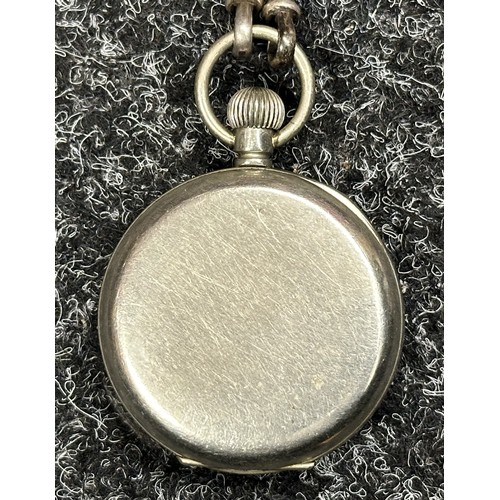 3175 - WW1 British Presentation Pocket Watch with Black Dial with Roman Numerals and Separate Seconds Dial.... 