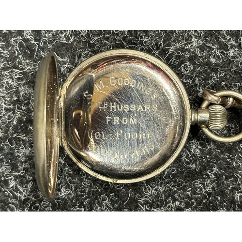 3175 - WW1 British Presentation Pocket Watch with Black Dial with Roman Numerals and Separate Seconds Dial.... 