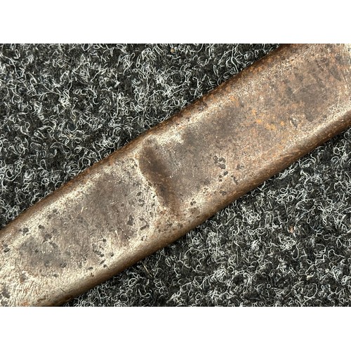 3179 - Unusual WW1 Imperial German Shortned Butcher Bayonet with single edged fullered blade 245mm in lengt... 