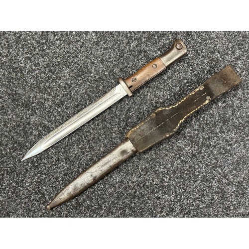 3183 - WW1 Imperial German S84/98 Mauser Bayonet with single edged fullered blade 234mm in length, maker ma... 