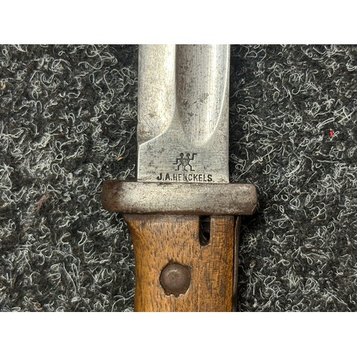 3183 - WW1 Imperial German S84/98 Mauser Bayonet with single edged fullered blade 234mm in length, maker ma... 