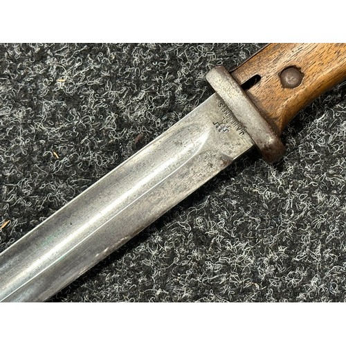 3183 - WW1 Imperial German S84/98 Mauser Bayonet with single edged fullered blade 234mm in length, maker ma... 