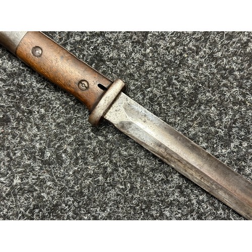 3183 - WW1 Imperial German S84/98 Mauser Bayonet with single edged fullered blade 234mm in length, maker ma... 