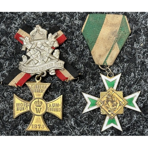 3184 - WW1 Imperial German Iron Cross 2nd class 1914, Cross of Honour with Swords, Deutscher Krieger Bund M... 