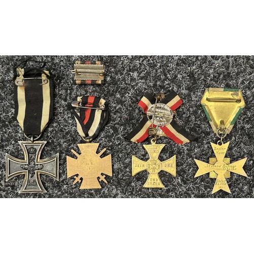 3184 - WW1 Imperial German Iron Cross 2nd class 1914, Cross of Honour with Swords, Deutscher Krieger Bund M... 