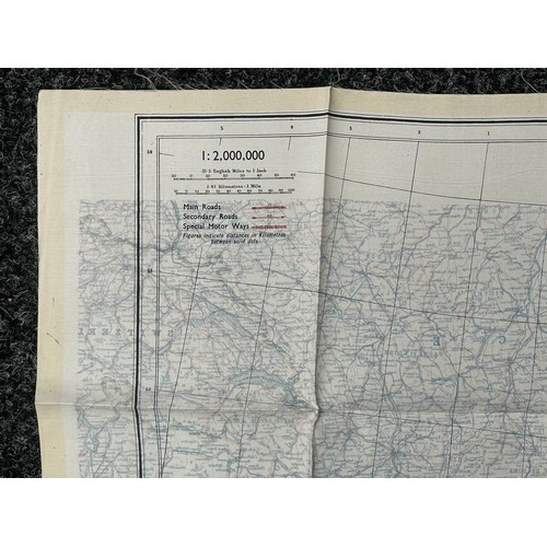 3195 - WW2 British RAF Silk Escape Map of France double sided code letter C/D.