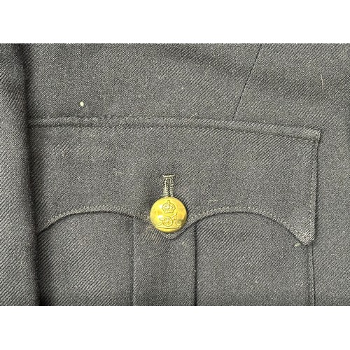 3209 - WW2 British Royal Artillery Sgt's No1 Dress Uniform Jacket complete with collar dogs and WW2 Campaig... 