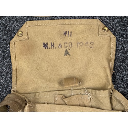 3213 - WW2 British Respirator Bag MK VII dated 1943, Canvas Bag and two pre war Boy Scout Hats by 