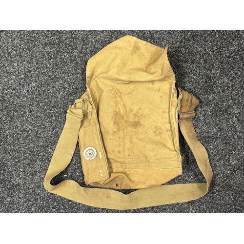 3213 - WW2 British Respirator Bag MK VII dated 1943, Canvas Bag and two pre war Boy Scout Hats by 