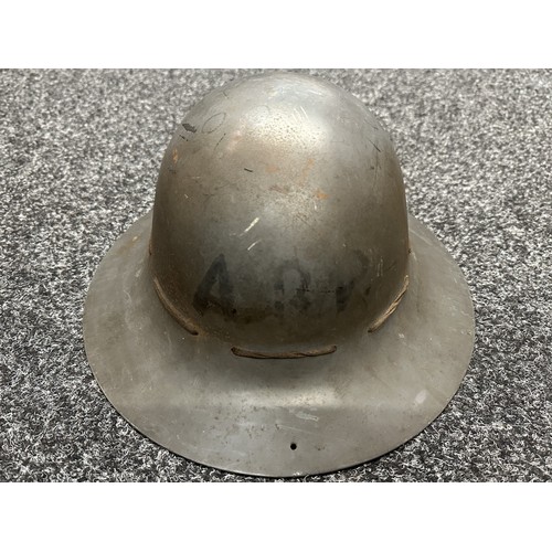 3223 - WW2 British Firewatchers Helmet, complete with liner and chinstrap. Postwar 