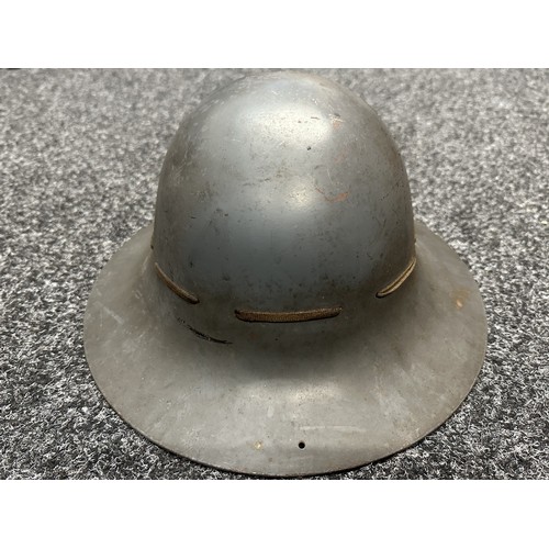 3223 - WW2 British Firewatchers Helmet, complete with liner and chinstrap. Postwar 