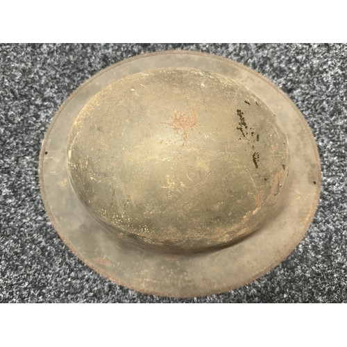 3223 - WW2 British Firewatchers Helmet, complete with liner and chinstrap. Postwar 