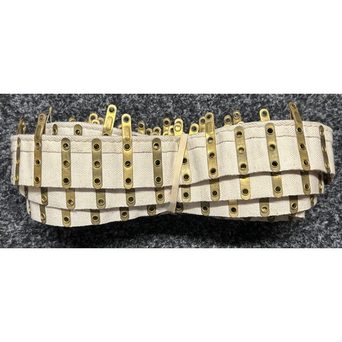 3226 - WW2 Australian made 250 round .303 Vickers MMG Cloth Ammunition Belt. Maker marked and dated on the ... 