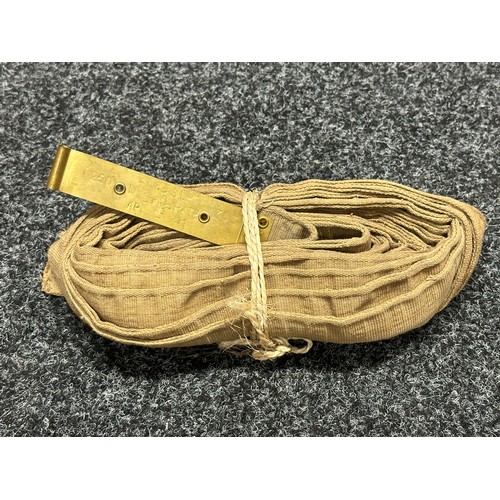 3228 - WW2 British 250 round .303 Vickers MMG Cloth Stripless Ammunition Belt MKIII. Maker marked and dated... 