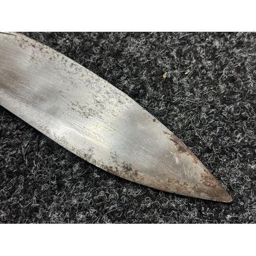 3234 - WW2 British Gurkha Kukri knife with single edged blade 270mm in length die stamped 