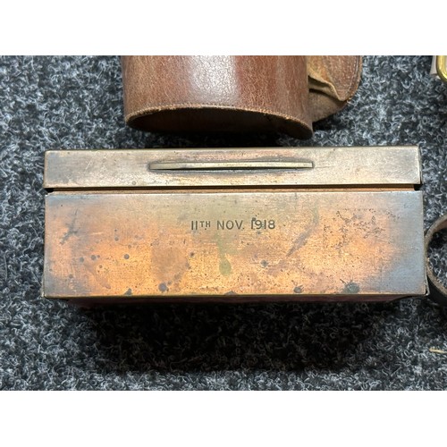 3238 - WW2 British Equipment to include: Officers Map Case, Sam Brown Belt, Sword Frog, Two Mis matched Lea... 