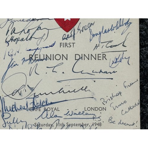 3239 - WW2 British Paperwork to 165 Field Regt RA include autographed 1st Reunion Menu signed by General Ro... 