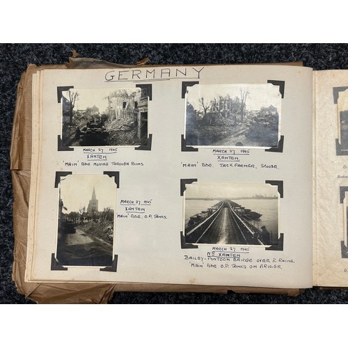 3241 - WW2 British 7th Armoured Division Photo Album 1945 plus various maps. Good content with good photos ... 