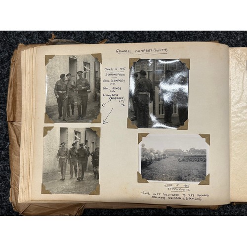 3241 - WW2 British 7th Armoured Division Photo Album 1945 plus various maps. Good content with good photos ... 