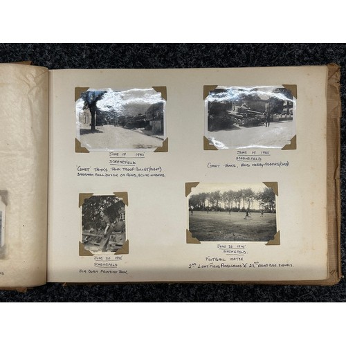 3241 - WW2 British 7th Armoured Division Photo Album 1945 plus various maps. Good content with good photos ... 