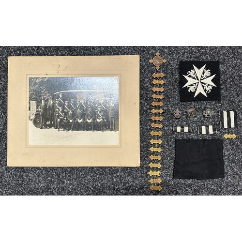 3244 - WW2 British St. John's Ambulance group comprising of Qualification badge with 16 bars to 363021 Arth... 