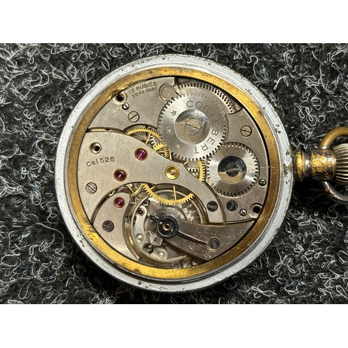 3245 - WW2 British Army Pocket Watch by Cortebert Extra Calibre 526. White dial with Arabic Numerals with s... 