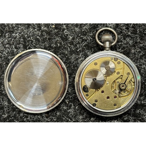 3246 - WW2 British General Service Trade pattern Pocket Watch Tissot Calibre 43. White enamel dial with Ara... 