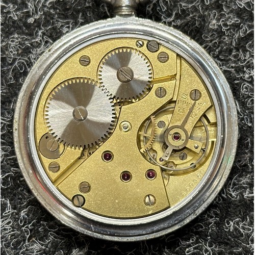 3246 - WW2 British General Service Trade pattern Pocket Watch Tissot Calibre 43. White enamel dial with Ara... 