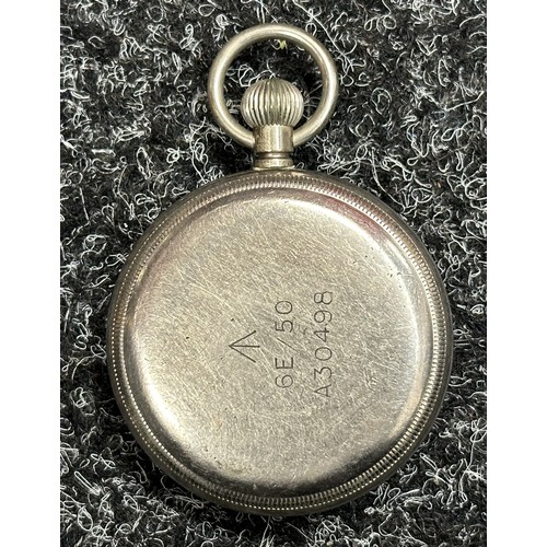 3248 - WW2 British RAF Navigators Pocket Watch by Rvue Thommen Calibre 30. White dial with Arabic Numerals,... 