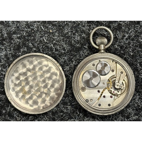 3248 - WW2 British RAF Navigators Pocket Watch by Rvue Thommen Calibre 30. White dial with Arabic Numerals,... 