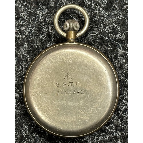 3250 - WW2 British General Service Trade pattern Pocket Watch by Omega. White dial with Arabic Numerals wit... 