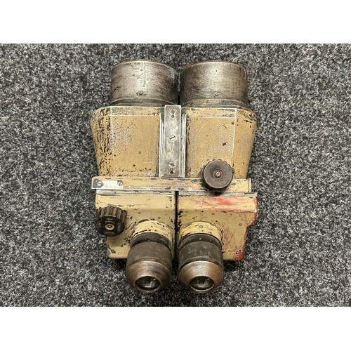 3262 - WW2 Third Reich Flak Binoculars 10 x 80 D.F, maker marked 