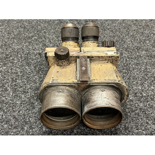 3262 - WW2 Third Reich Flak Binoculars 10 x 80 D.F, maker marked 