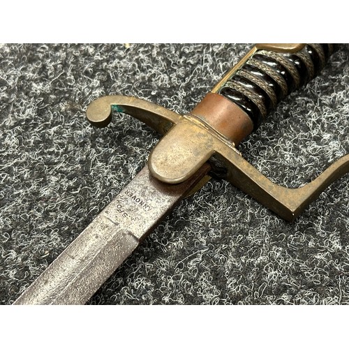 3263 - WW2 Third Reich Heer Officers Dove Head Sword with single edged fullered blade 780mm in length, die ... 