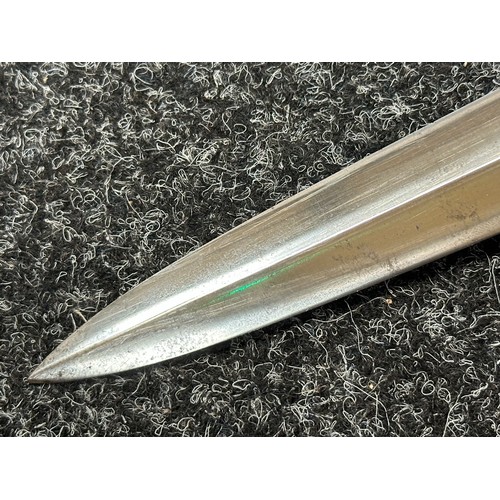 3264 - WW2 Third Reich SA Deinstdolch 1933 Pattern Dagger with double edged blade 221mm in length, etched m... 